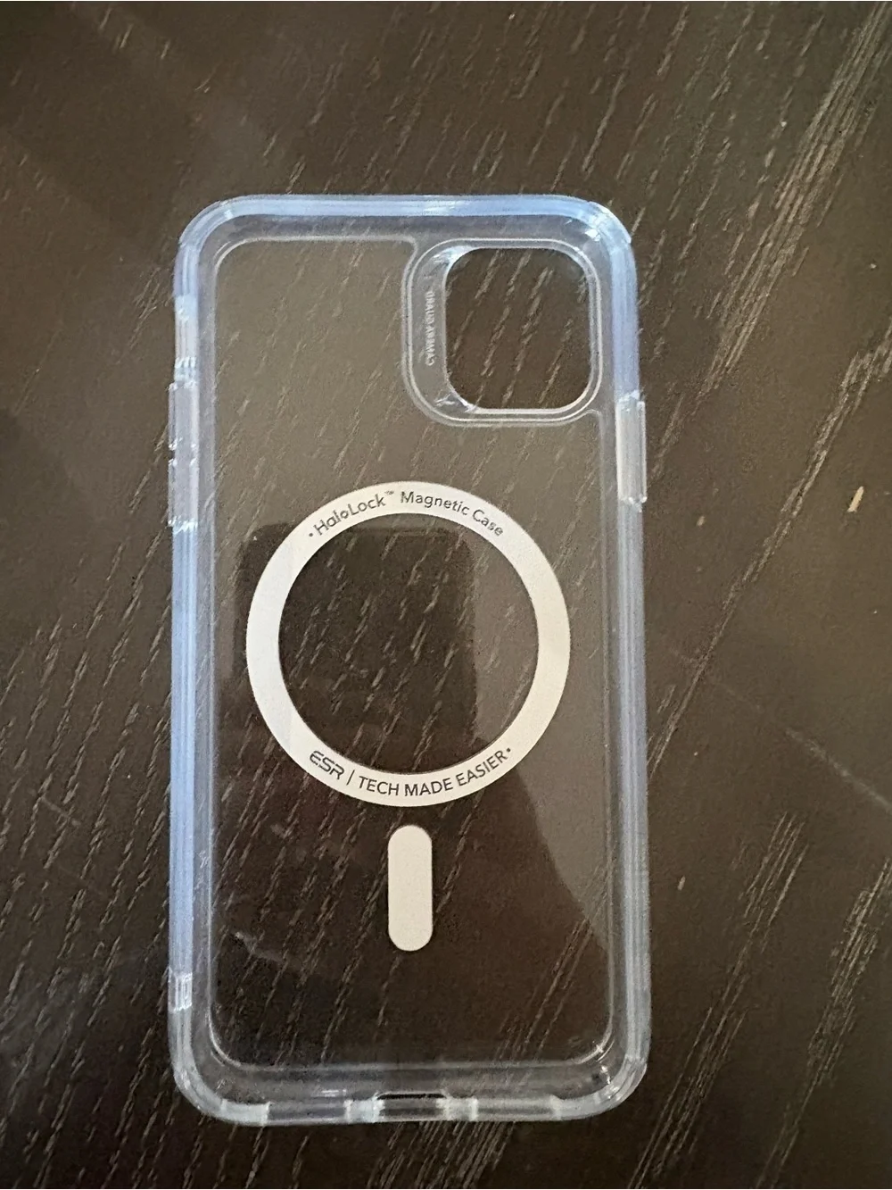 Clear MagSafe-Compatible Phone Case with White MagRing
